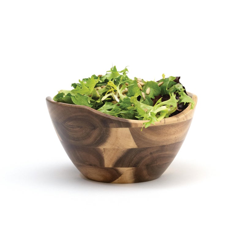 Lipper International 1273 Acacia Wavy Rim Bowl for Serving Popcorn, Fruits, or Salads, Small, 6", Single Bowl - Image 3